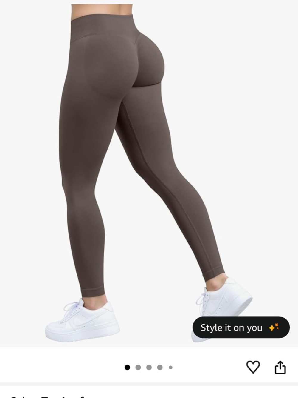 High-Waist Seamless Leggings - Chocolate Brown